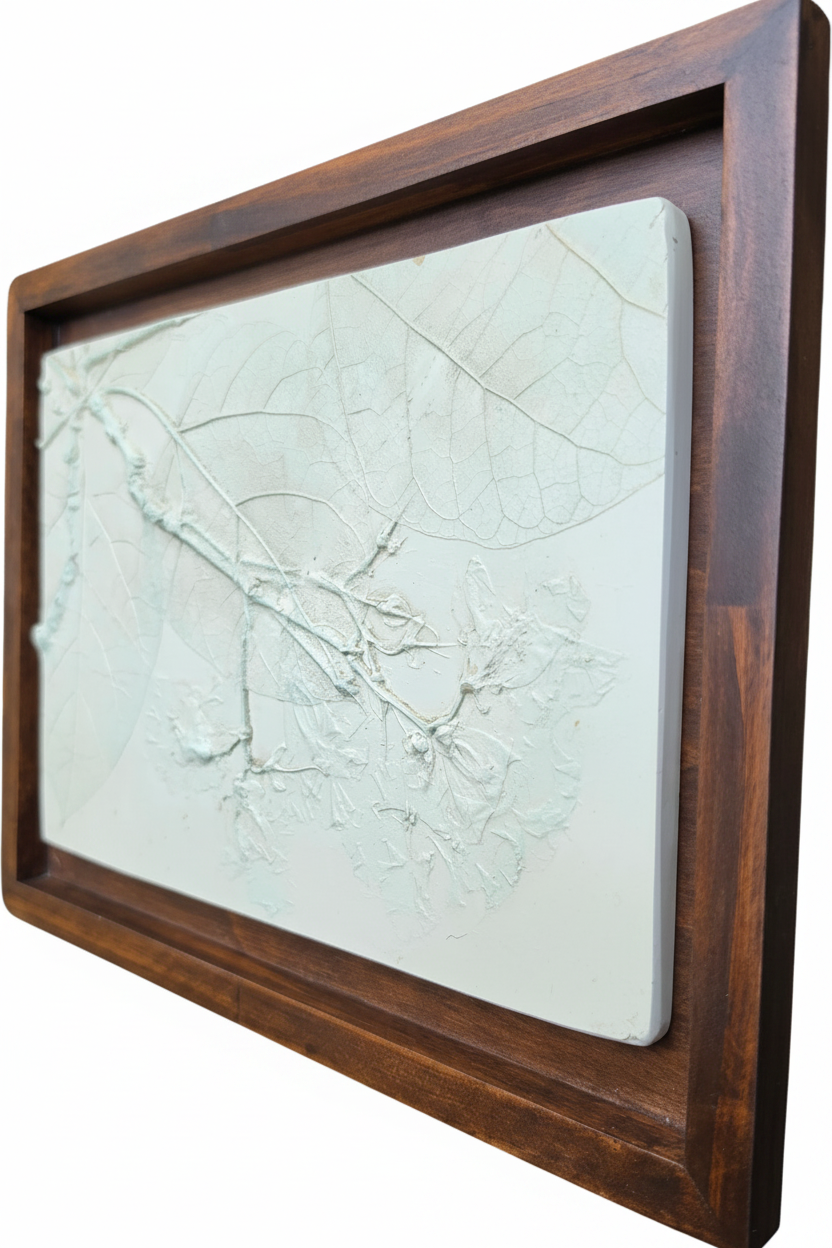 Northern Catalpa Plaster Botanical Bas Relief Wall Art