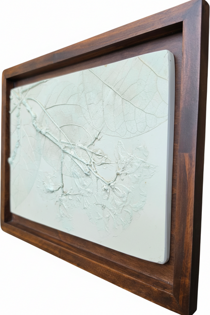Northern Catalpa Plaster Botanical Bas Relief Wall Art