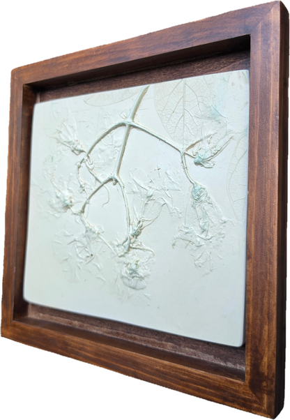 Northern Catalpa Plaster Botanical Bas Relief Wall Art