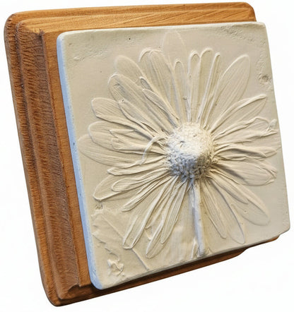 Plaster Botanical Bas Relief Artwork