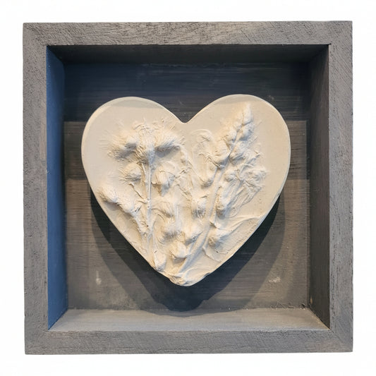 Plaster Botanical Bas Relief Artwork