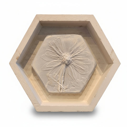 Plaster Botanical Bas Relief Artwork