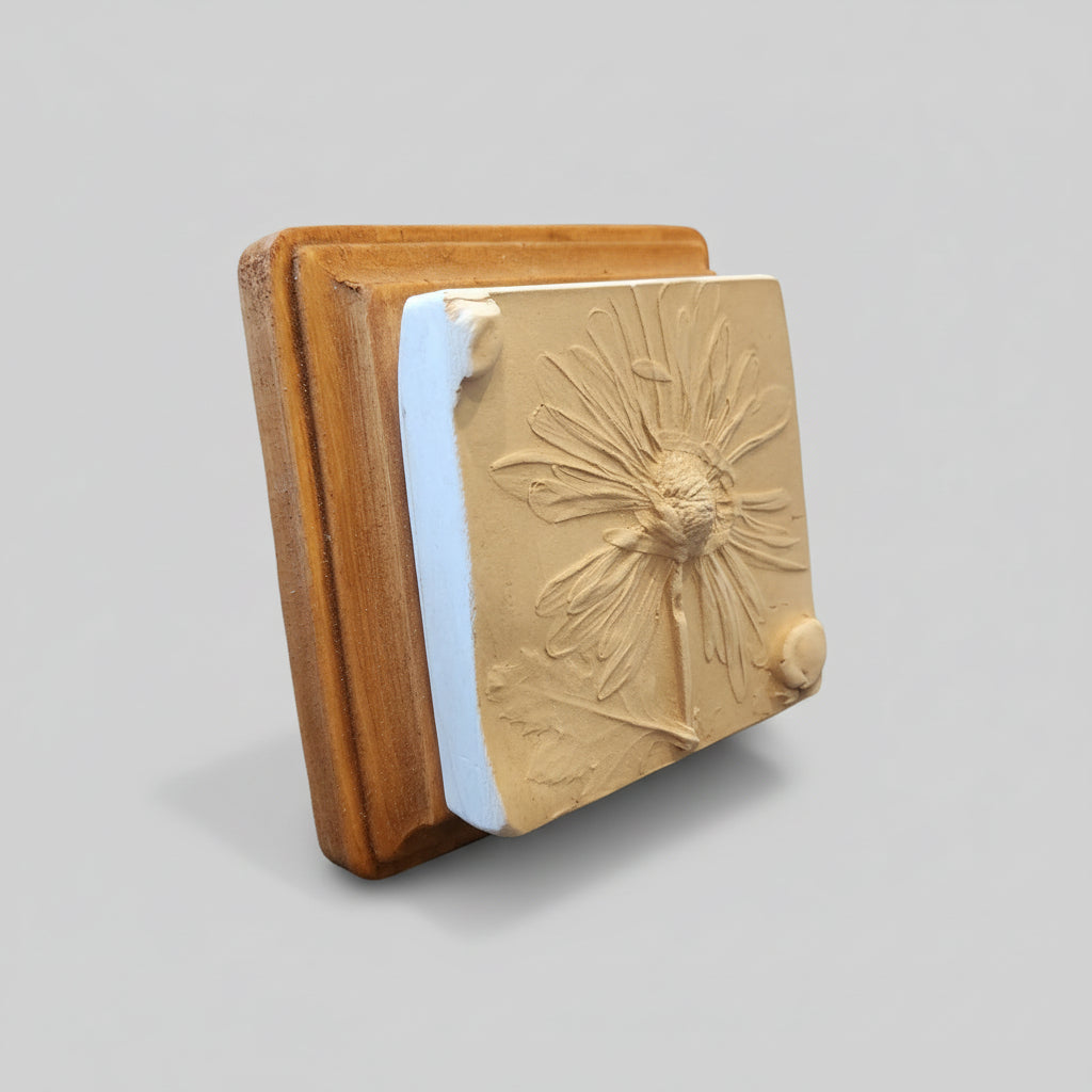 Plaster Botanical Bas Relief Artwork