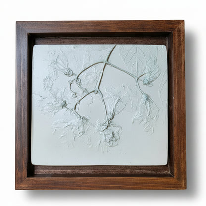 Northern Catalpa Plaster Botanical Bas Relief Wall Art