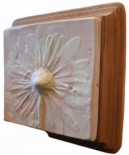 Plaster Botanical Bas Relief Artwork