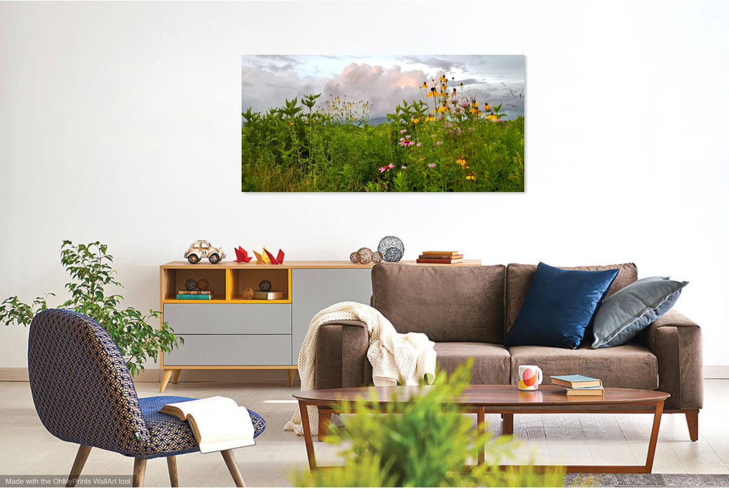 Panoramic 1:2 displayed in a sitting room.